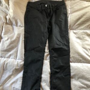 Black shiny jeans